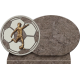 PLAQUE GRANIT FOOTBALL