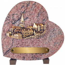 plaque granit coeur