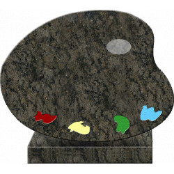 PLAQUE GRANIT PALETTE DE PEINTRE