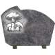 PLAQUE GRANIT CHAMPIGNONS