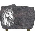 PLAQUE GRANIT CHEVAL