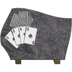 PLAQUE GRANIT JEU DE CARTES