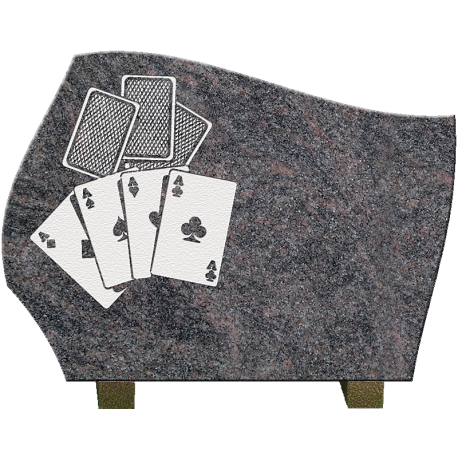 PLAQUE GRANIT JEU DE CARTES