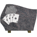 PLAQUE GRANIT JEU DE CARTES